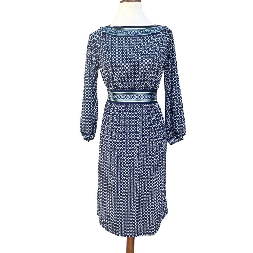 Max Studio Blue Navy Printed Women's Size Small S Sheath Dress $98 - Picture 2 of 16